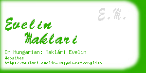 evelin maklari business card